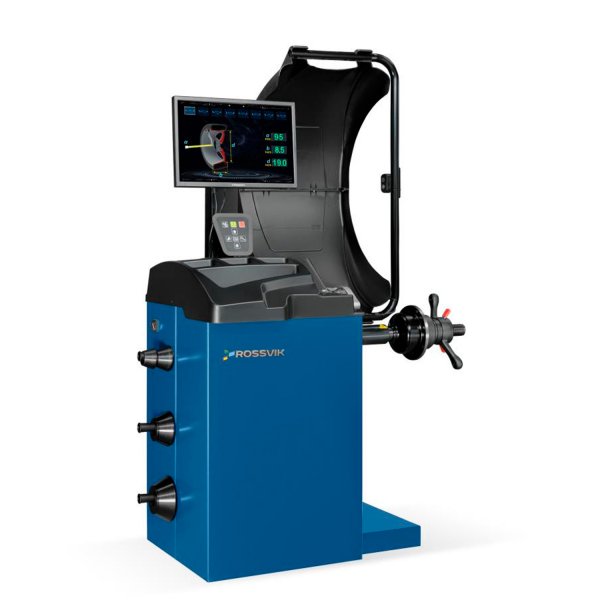 Станок балансировочный ROSSVIK VT-63, 220В (LCD, лазер, эл. линейка, УЗ) RAL5005 СИНИЙ