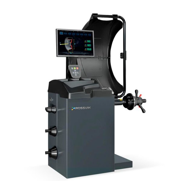 Станок балансировочный ROSSVIK VT-63, 220В (LCD, лазер, эл. линейка, УЗ) RAL7016 СЕРЫЙ